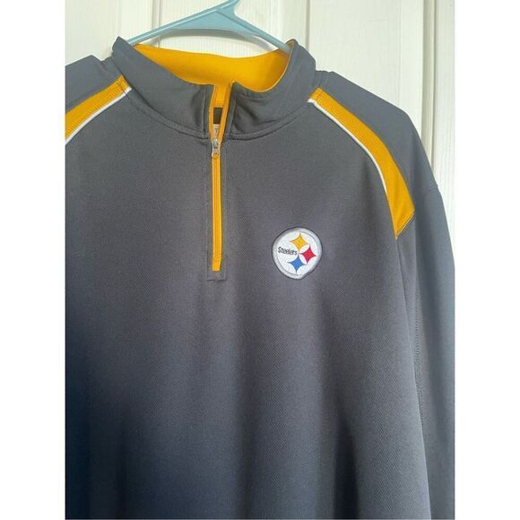 NFL Team Apparel Mens Black Long Sleeve Pittsburgh Steelers Sweatshirt XL - Picture 10 of 10